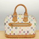 LOUIS VUITTON Monogram Multicolor Alma Hand Bag White M92647 LV Auth MX019-24
