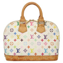 LOUIS VUITTON Monogram Multicolor Alma Hand Bag White M92647 LV Auth MX019-3