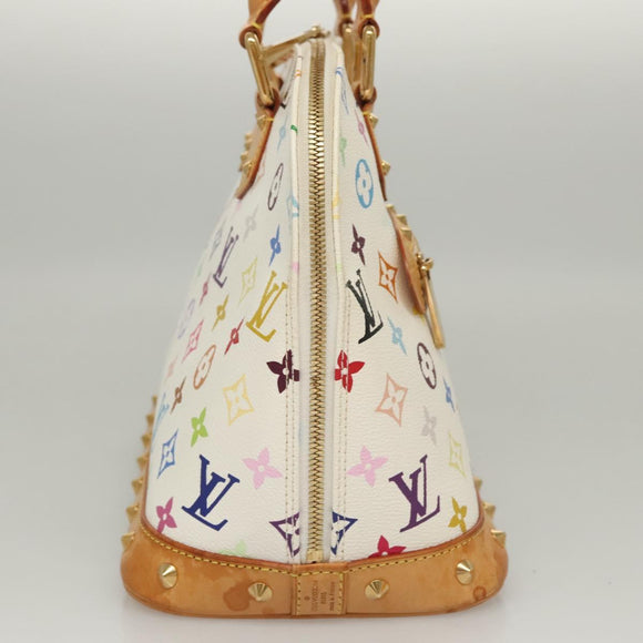 LOUIS VUITTON Monogram Multicolor Alma Hand Bag White M92647 LV Auth MX019