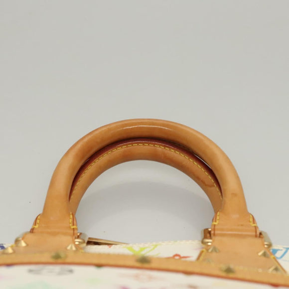 LOUIS VUITTON Monogram Multicolor Alma Hand Bag White M92647 LV Auth MX019