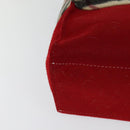 BURBERRY Nova Check Blue Label Hand Bag Wool Beige Auth MX023-15