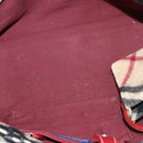 BURBERRY Nova Check Blue Label Hand Bag Wool Beige Auth MX023-10