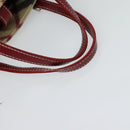 BURBERRY Nova Check Blue Label Hand Bag Wool Beige Auth MX023-7