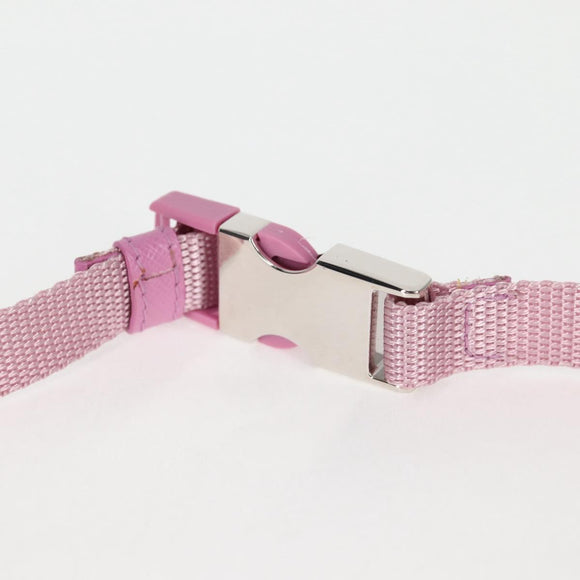 PRADA Smartphone Pouch Shoulder Bag Nylon Pink Silver Auth MX024M