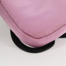 PRADA Smartphone Pouch Shoulder Bag Nylon Pink Silver Auth MX024M-15