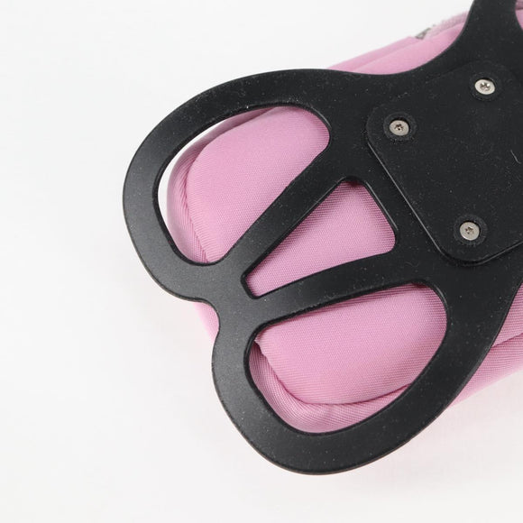 PRADA Smartphone Pouch Shoulder Bag Nylon Pink Silver Auth MX024M