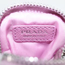 PRADA Smartphone Pouch Shoulder Bag Nylon Pink Silver Auth MX024M-23