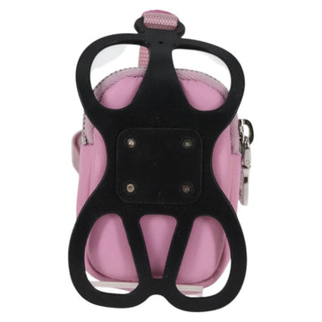 PRADA Smartphone Pouch Shoulder Bag Nylon Pink Silver Auth MX024M - 0