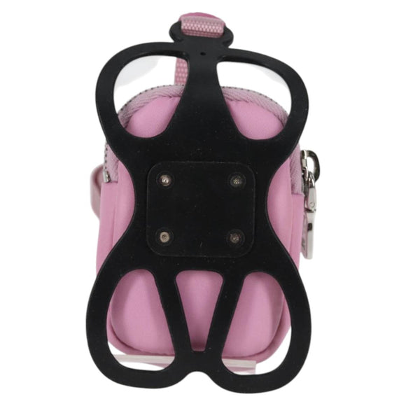 PRADA Smartphone Pouch Shoulder Bag Nylon Pink Silver Auth MX024M