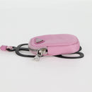PRADA Smartphone Pouch Shoulder Bag Nylon Pink Silver Auth MX024M-3
