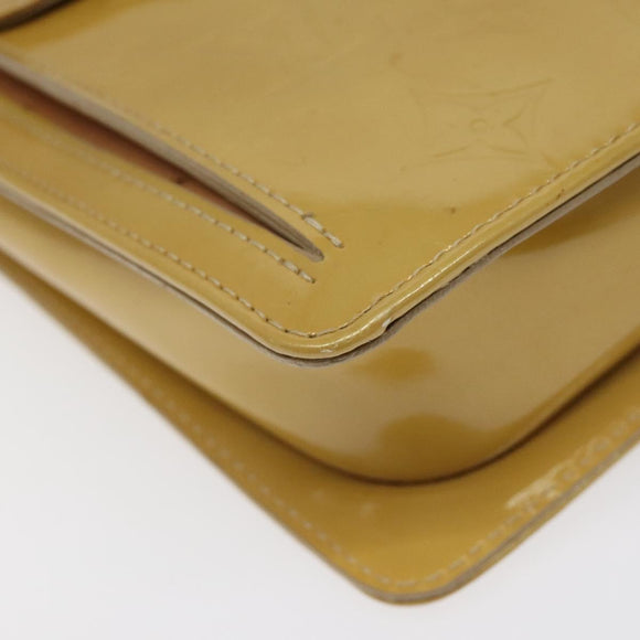 LOUIS VUITTON Monogram Vernis Motto Accessory Pouch Beige M91136 LV Auth MX027