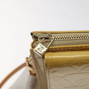 LOUIS VUITTON Monogram Vernis Motto Accessory Pouch Beige M91136 LV Auth MX027-10