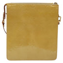 LOUIS VUITTON Monogram Vernis Motto Accessory Pouch Beige M91136 LV Auth MX027-2