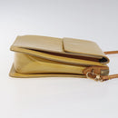 LOUIS VUITTON Monogram Vernis Motto Accessory Pouch Beige M91136 LV Auth MX027-3