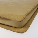 LOUIS VUITTON Monogram Vernis Lexington Accessory Pouch Beige M91010 Auth MX028-15