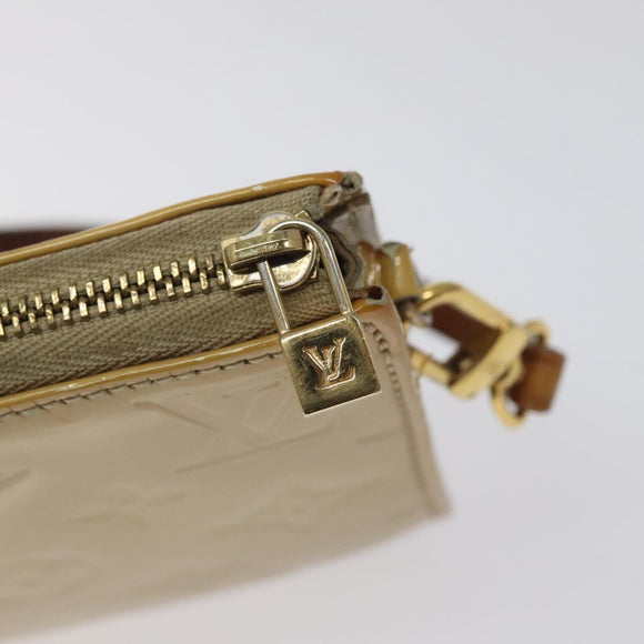 LOUIS VUITTON Monogram Vernis Lexington Accessory Pouch Beige M91010 Auth MX028