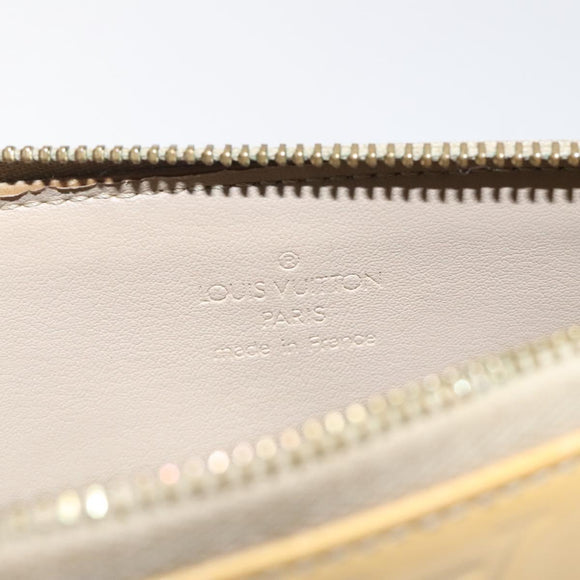 LOUIS VUITTON Monogram Vernis Lexington Accessory Pouch Beige M91010 Auth MX028