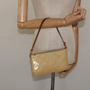 LOUIS VUITTON Monogram Vernis Lexington Accessory Pouch Beige M91010 Auth MX028-21