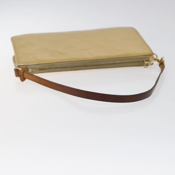 LOUIS VUITTON Monogram Vernis Lexington Accessory Pouch Beige M91010 Auth MX028