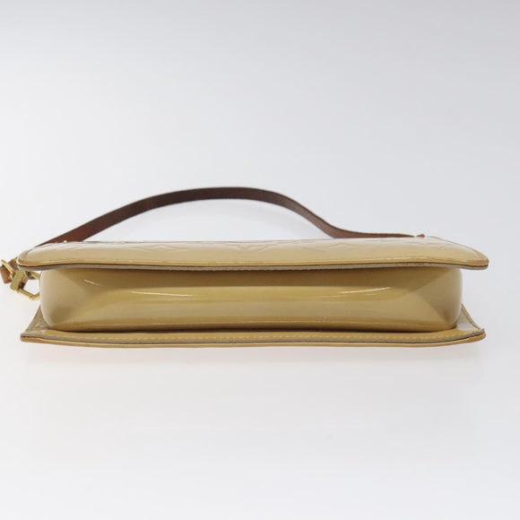 LOUIS VUITTON Monogram Vernis Lexington Accessory Pouch Beige M91010 Auth MX028