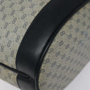 GUCCI Micro GG Supreme Shoulder Bag PVC Navy Gold Auth MX035-17