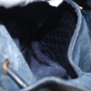 GUCCI Micro GG Supreme Shoulder Bag PVC Navy Gold Auth MX035-23