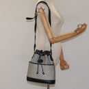 GUCCI Micro GG Supreme Shoulder Bag PVC Navy Gold Auth MX035-24