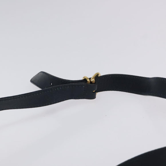 GUCCI Micro GG Supreme Shoulder Bag PVC Navy Gold Auth MX035