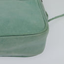 BALENCIAGA The Shoulder Bag Leather Light Blue 138226 Auth MX037-13