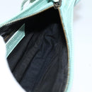 BALENCIAGA The Shoulder Bag Leather Light Blue 138226 Auth MX037-18