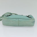 BALENCIAGA The Shoulder Bag Leather Light Blue 138226 Auth MX037-9