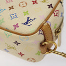 LOUIS VUITTON Monogram Multicolor Trousse Wapity Pouch White M58033 Auth MX041V-7