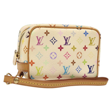 LOUIS VUITTON Monogram Multicolor Trousse Wapity Pouch White M58033 Auth MX041V