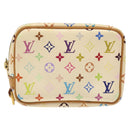 LOUIS VUITTON Monogram Multicolor Trousse Wapity Pouch White M58033 Auth MX041V-13