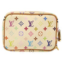 LOUIS VUITTON Monogram Multicolor Trousse Wapity Pouch White M58033 Auth MX041V-2