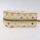 LOUIS VUITTON Monogram Multicolor Trousse Wapity Pouch White M58033 Auth MX041V-5