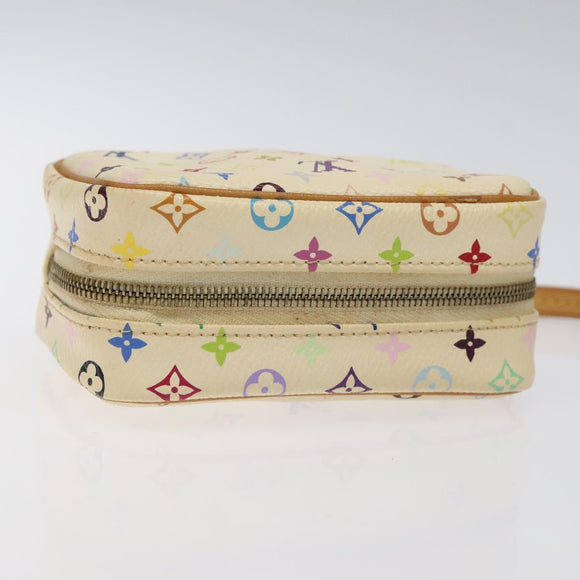 LOUIS VUITTON Monogram Multicolor Trousse Wapity Pouch White M58033 Auth MX041V