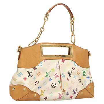 LOUIS VUITTON Monogram Multicolor Judy GM Shoulder Bag White M40253 Auth MX042V