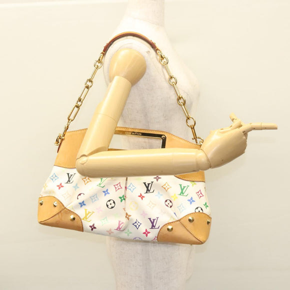 LOUIS VUITTON Monogram Multicolor Judy GM Shoulder Bag White M40253 Auth MX042V