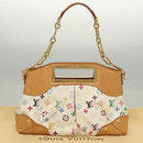 LOUIS VUITTON Monogram Multicolor Judy GM Shoulder Bag White M40253 Auth MX042V-12