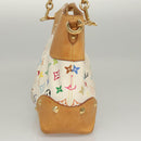 LOUIS VUITTON Monogram Multicolor Judy GM Shoulder Bag White M40253 Auth MX042V-3