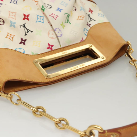 LOUIS VUITTON Monogram Multicolor Judy GM Shoulder Bag White M40253 Auth MX042V