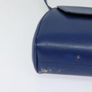 CELINE Shoulder Bag Leather Blue Gold Auth MX045-14