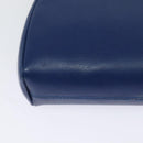 CELINE Shoulder Bag Leather Blue Gold Auth MX045-16