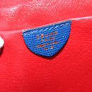 CELINE Shoulder Bag Leather Blue Gold Auth MX045-12