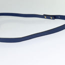 CELINE Shoulder Bag Leather Blue Gold Auth MX045-7