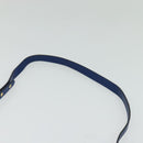 CELINE Shoulder Bag Leather Blue Gold Auth MX045-8