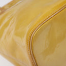 LOUIS VUITTON Monogram Vernis Houston Hand Bag Beige M91004 LV Auth MX047-15