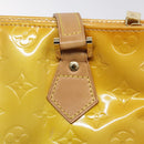 LOUIS VUITTON Monogram Vernis Houston Hand Bag Beige M91004 LV Auth MX047-9