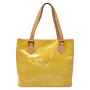 LOUIS VUITTON Monogram Vernis Houston Hand Bag Beige M91004 LV Auth MX047-13